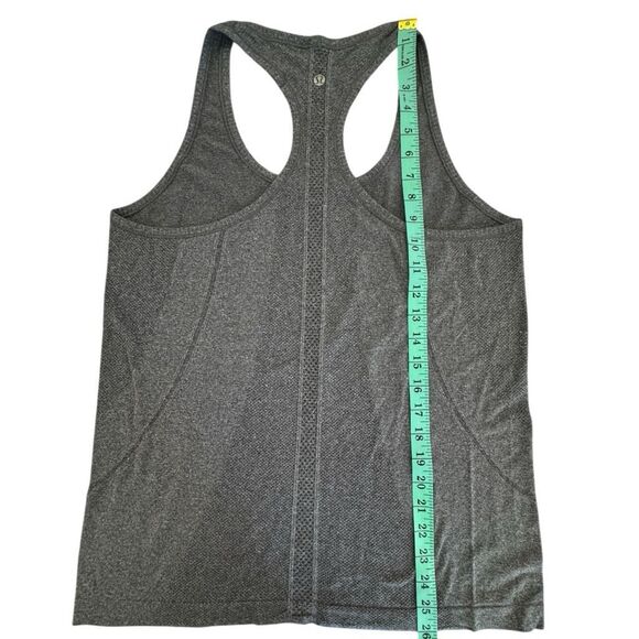 Lululemon Women's Run Swiftly Tech Racerback Heathered Inkwell Gray Size 12-14 - Picture 10 of 14